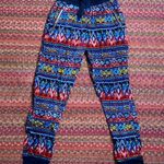 Urban Outfitters NAVY GEOMETRIC PRINT FLEECE JOGGER PANTS Photo 1