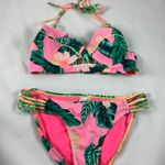 Xhilaration MD retro Hawaii pink floral pc bikini Photo 0