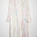 Something Navy NWT  Tie Dye Trench Coat Duster Jacket Pink Blue Size XS Photo 4