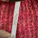 Free People Womens Size XS Sweet Jane Strawberry Pink Crochet Sweater Photo 5