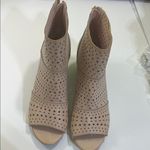 Rampage Tan Ankle Booties with Perforated Design Photo 9