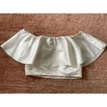 Badgley Mischka Women's Top BELLE   Off Shoulder Nance White Color Size 4/36 Photo 8