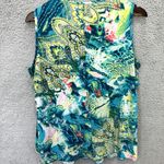 Susan Lawrence VTG Y2K Top  Sleeveless Womens 1X Paisley Ruffle Boho Fairy USA Photo 6