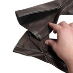 Maniere De Voir Leather & Suede Ribbed Legging In Chocolate Brown Women’s Size 0 Photo 8