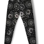No Comment SOFT!! Festival EDM Rave Black Mid Rise Leggings Astrology Women’s Sz Large Photo 2