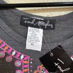 French Atmosphere  Charcoal Dress with Pink Accents Photo 4