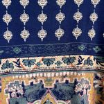 Lucky Brand  Top Womens 3X Navy Blue Floral Pattern Knit Short Sleeve‎ Tee Shirt Photo 4