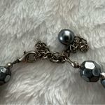 Steel Blue beaded necklace with multiple size beads Photo 5