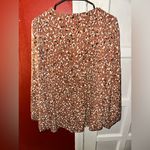 JODIFL  Oversized Brown Balloon Sleeve Leopard Print Blouse Photo 6