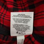 EXPRESS ‎ Dress Womens XS Red Black Plaid Shirt Dress Twist Front Office Casual Photo 8