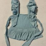 Baby Blue Ruffle Tank Top Photo 2