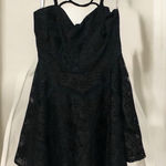 Charlotte Russe night hunter Green Black trimmed lace skater Dress Sz M Medium Photo 0