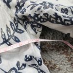 Charter Club Weekend Collection Linen Paisley Print Top White Navy Small Photo 3