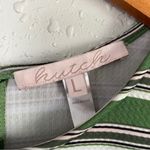 Hutch  Green Striped Sleeveless Mini Dress Size Large Casual Photo 1