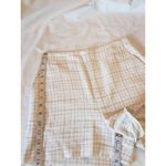 Joie Womens Shorts Sz 4 High Waist Dressy Plaid Ivory Career Work Wear Corporate Photo 11
