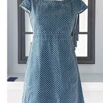 UTILITY Canvas Twill Belted Dress, Denim Blue White Polka Dot Size XS EXCELLENT! Photo 7