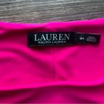 Ralph Lauren Lauren Womens Cold-Shoulder Pink Fucshia A-Jersey Dress Sz 8P NWT Photo 2