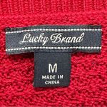 Lucky Brand  Red Lace Trim Knit Sweater Photo 10
