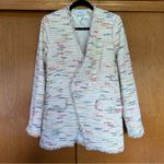 Pearl by Lela Rose Rainbow Multicolor Tweed Double Breasted Blazer Jacket 10 Photo 1