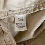 White House | Black Market WHBM Beige Cargo Skirt Embroidered Flap Pocket Above Knee Stretch Size 12 Photo 7