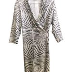 J. McLaughlin NWT  Zebra Panama Catalina Cloth Faux Wrap Dress Y2 Photo 0