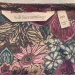 Soft Surroundings  Open Front Kimono Floral Sequin Beaded Jacket Topper PXS EUC Photo 7