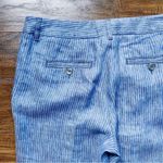 Max Mara Weekend • blue striped linen pants cropped ankle trouser pinstripe Photo 7