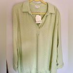Wonderly New!  Light Sage Green Swing Peasant Top Size XL Photo 1