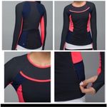 Lululemon Trail Bound Long Sleeve Shirt pink black blue size 8 Photo 2