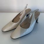Etienne Aigner  Dreamer Bone Off White Leather Heels Size 9.5 Photo 2