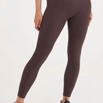 THRIVE SOCIETE Ribbed High Waisted Leggings Brown Size Small Activewear Photo 0