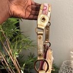 RARE Vintage Y2K Pink gold Guess mini shoulder hand bag purse baguette studded grommets zipper fringe tassels fairycore subversive streetwear goth grunge Photo 4