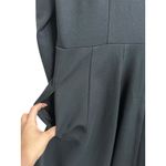 Kate Spade New York Black Boat Neck Long Sleeve Pleated Fit Flare Dres Larges Size L Photo 4