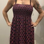 One Size Fits Most Fit and Flare Flowy Dress Pink and Blue Spaghetti Straps Size M Photo 0