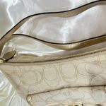 Coach Signature Penelope Purse Linen Leather Crossbody Shoulder Bag Cream Gold Photo 10