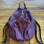 Rebecca Minkoff Mini Julian Pebbled Leather Backpack Burgundy EUC Photo 5
