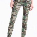 J.Crew Camo Cargo Toothpick Army Military Print High Rise Pant 28 Small G7464 Photo 0