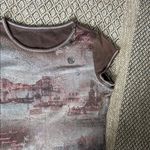 Non Signe Y2K Bedazzled Brown Graphic Italy Baby Tee Size Medium Photo 3