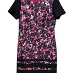 Vince Camuto Floral Print Short Sleeve Sheath Dress Black Multi Women’s Size 8 Photo 0