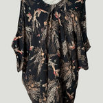 Love Culture  Black Pheasant Fall Print Cold Shoulder Dress Batwing Style - OS Photo 0