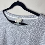 Anthropologie Saturday Sunday Silver Gray Leopard Pullover Sweater Large Soft Photo 4