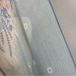 Vintage Scarf Blue Sheer Floral‎ Blue Peach Long Chiffon Delicate Garden White Photo 1