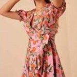 Finders Keepers Aranciata Wrap Dress Womens Size Large Pink Orange NWT NEW Photo 0