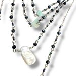 Free People Ariana Ost Wray Necklace NWT Crystal Layered Heart Bohemian Beaded Photo 8