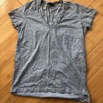 ZARA  T Shirt Cotton Gray V Neck Short Sleeve Size Small Excellent Condition Photo 0