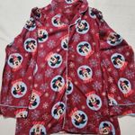 Disney Mickey mouse and Minnie Christmas Pajamas set women's small Red Photo 0