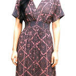 Closet London Boho Print Kimono Maxi Dress Pink Size 6 Coastal Summer Hippie Photo 0