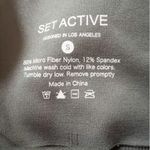 Set Active Leggings Womens Small Gray/Green Seamless Crop Ankle High Rise Ribbed Photo 7