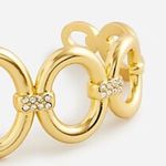 J.Crew Oval Link Cuff Bracelet With Crystals Gold Tone NWT Photo 1