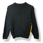 Vintage Christmas Sweater Teddy Bear Quirky Ugly Fun Tree FLAWS Women Medium‎ Black Photo 1